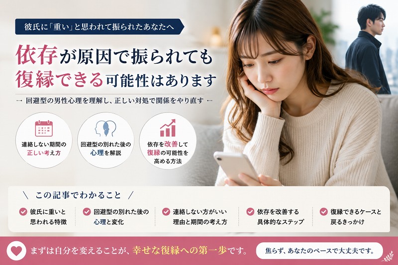 彼氏に重たいと思わせて振られた