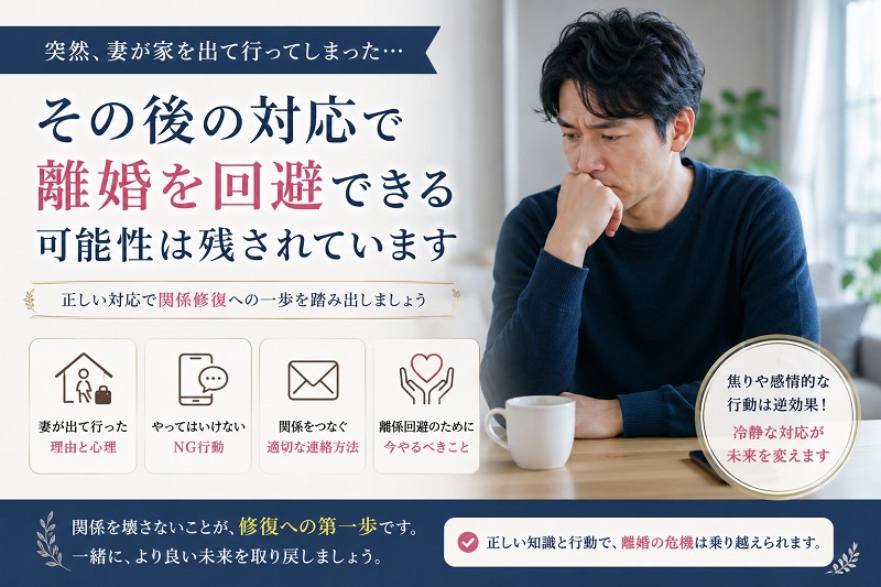 嫁が出て行った後の対処法