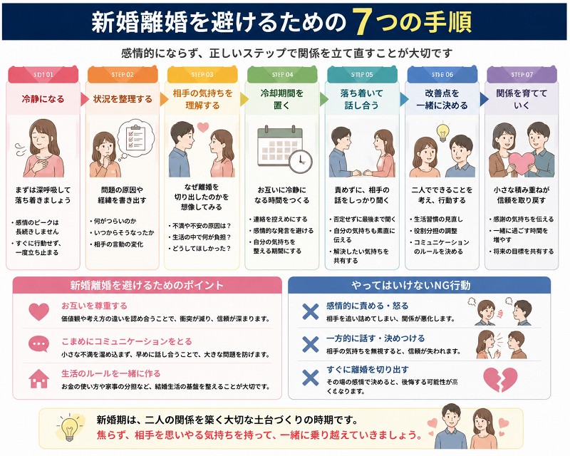 新婚離婚の避け方