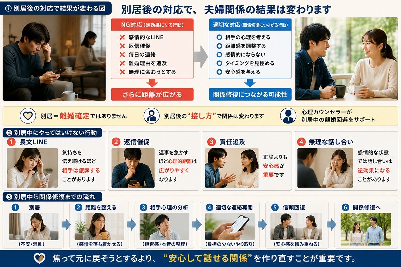 別居からの離婚回避の手順
