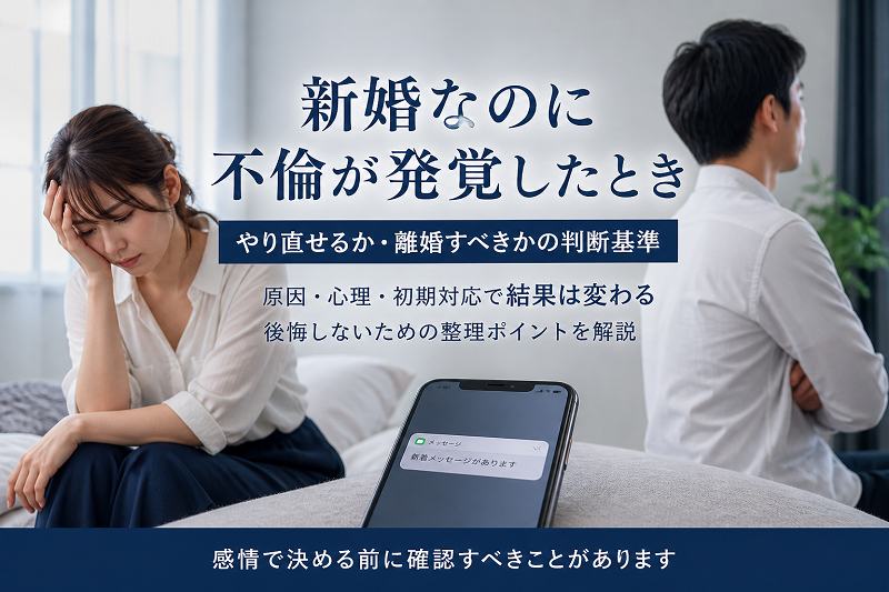 新婚なのに不倫が発覚