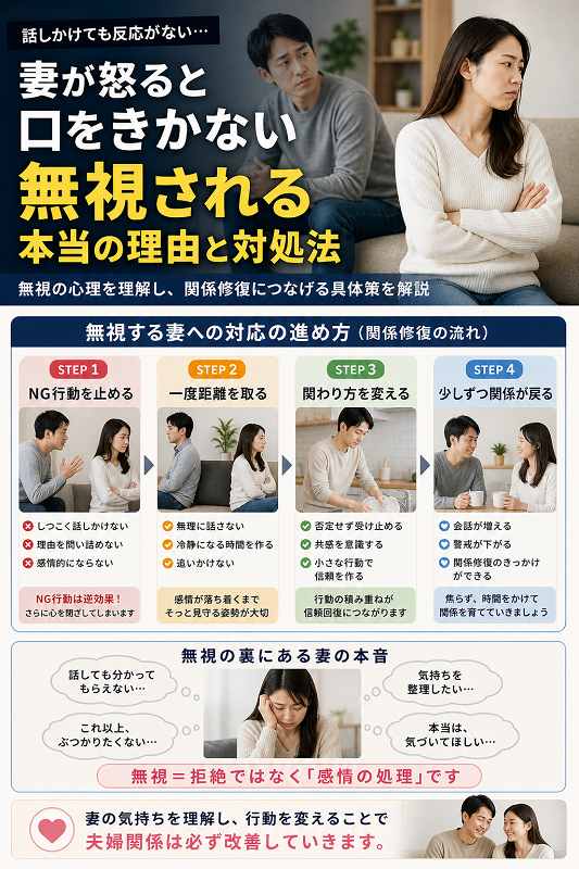 怒ると無視する妻