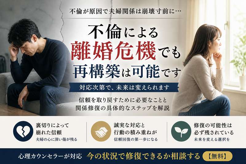 不倫で離婚危機