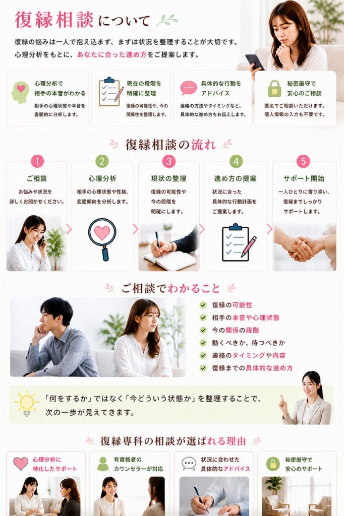 復縁相談の進め方